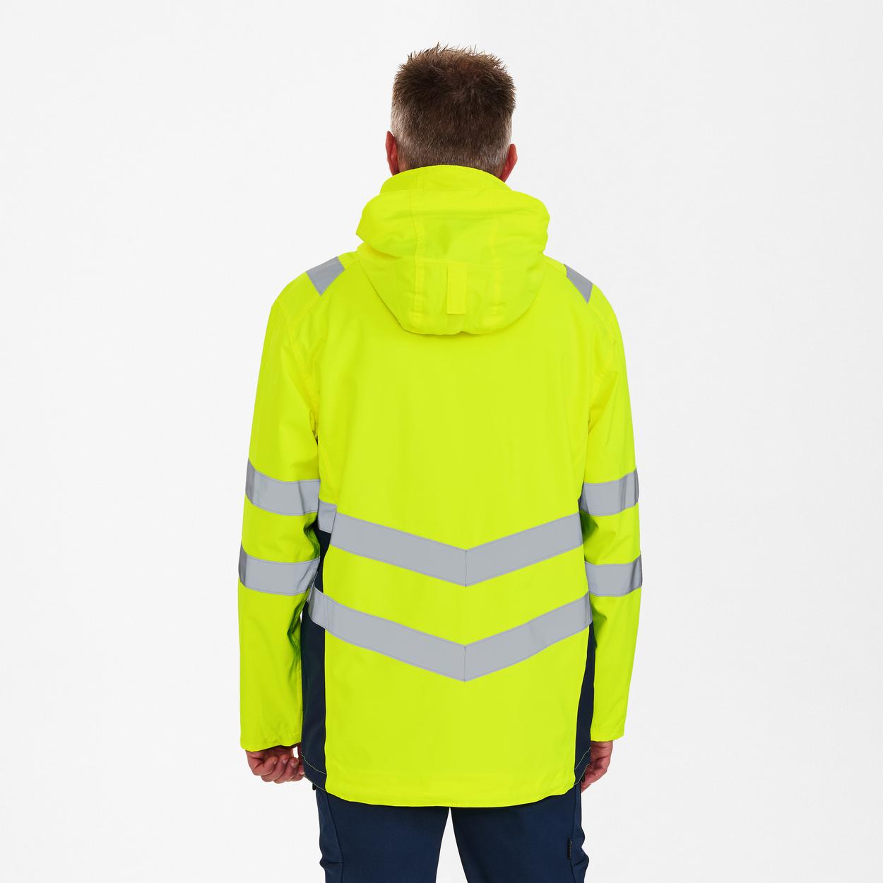 ENGEL Safety Shellparka in Gelb/Blue Ink, Größe XS