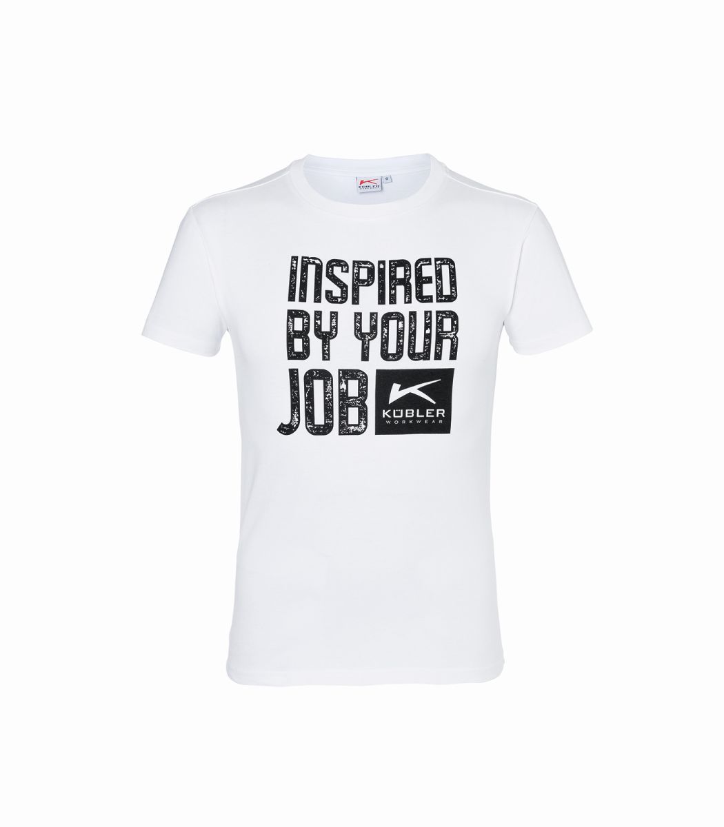 KÜBLER SHIRTS T-Shirt Print V1 in Weiß, Größe L
