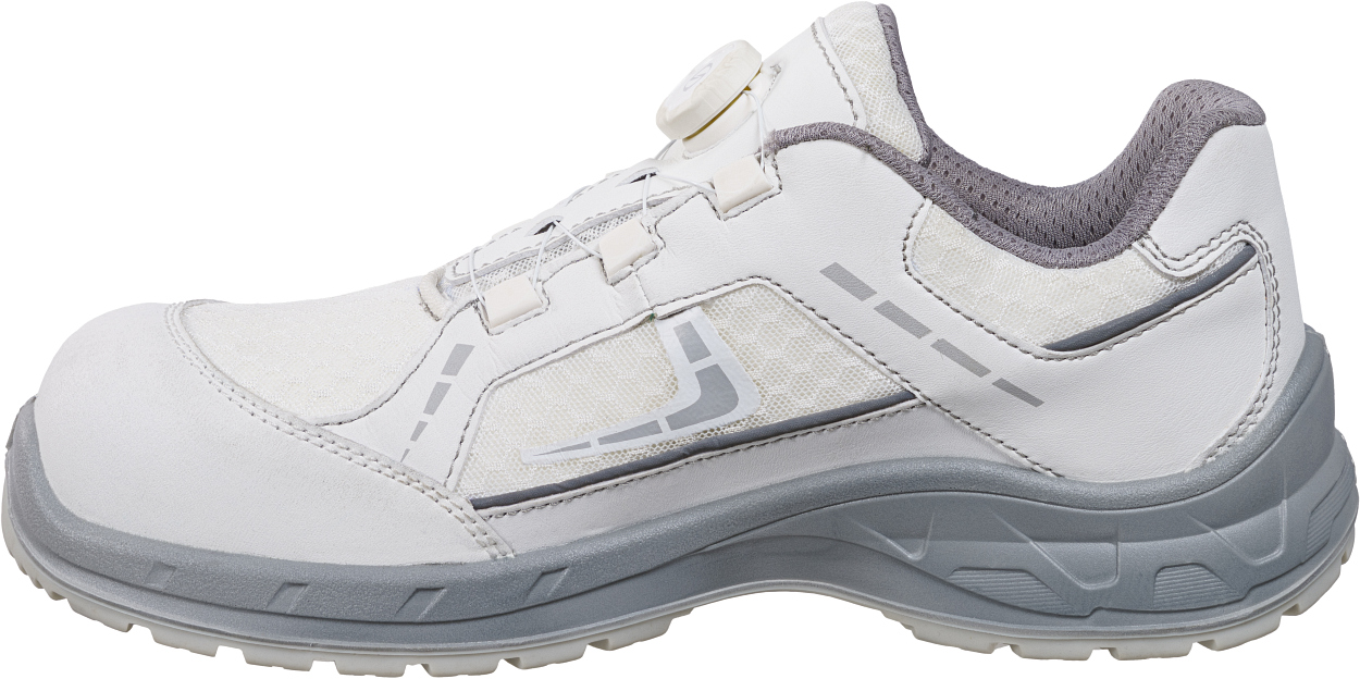 Halbschuh L3595 Lyon in Weiß/Grau, Gr. 47 von Leibwächter