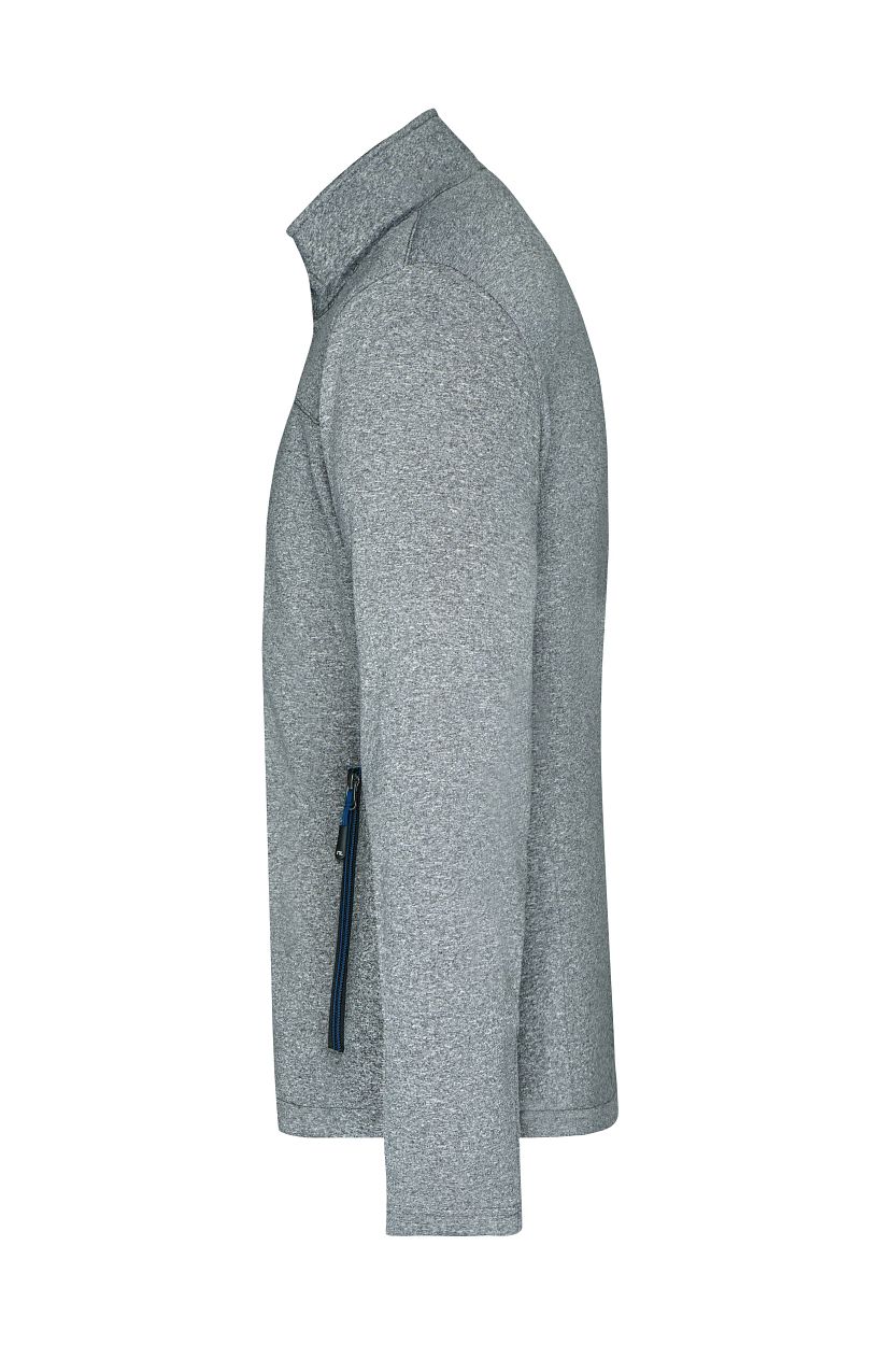 Men's Softshell Jacket "JN1148" in Dark-Melange/Royal, Größe 3XL - Daiber