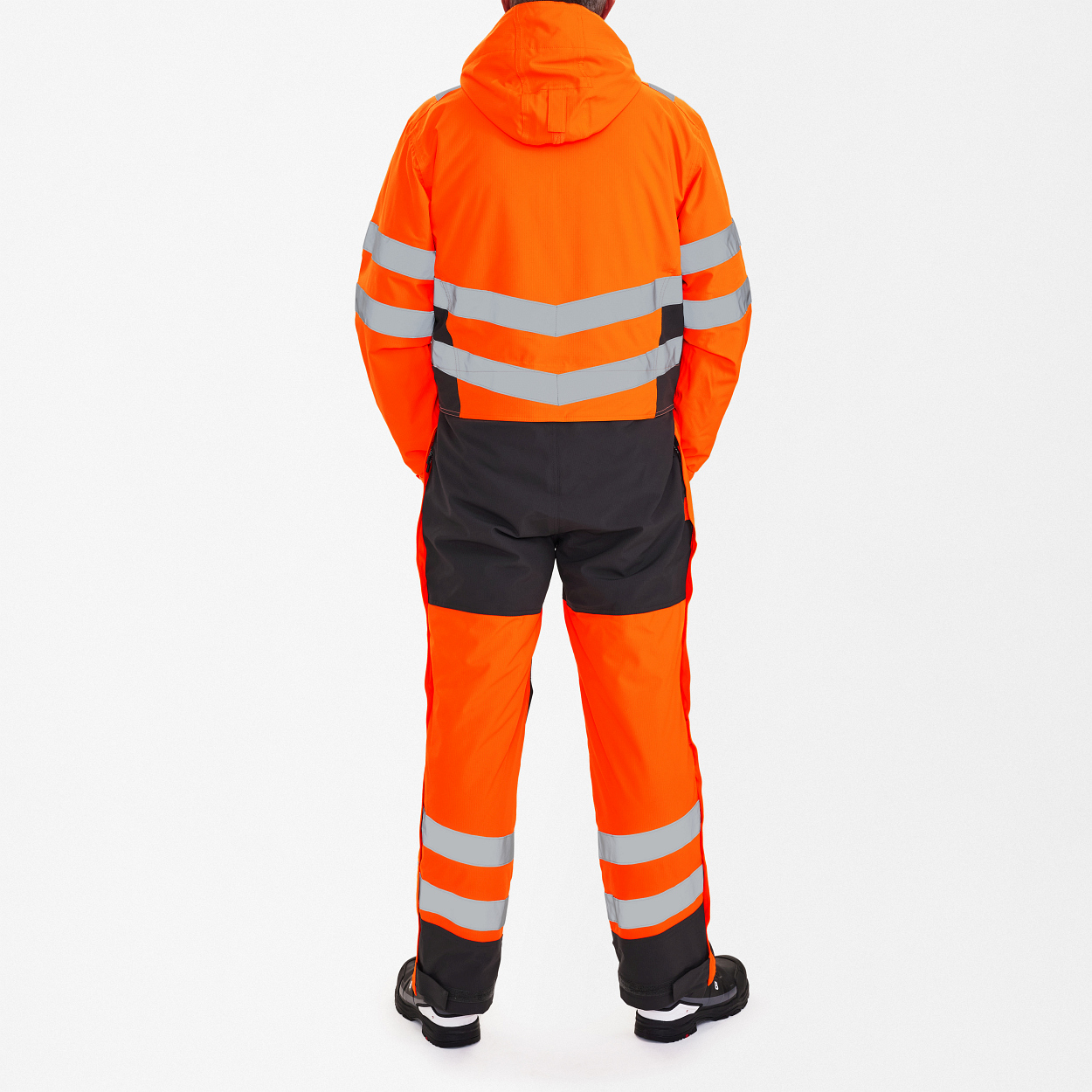 ENGEL Safety Winteroverall in Orange/Anthrazit Grau, Größe XS