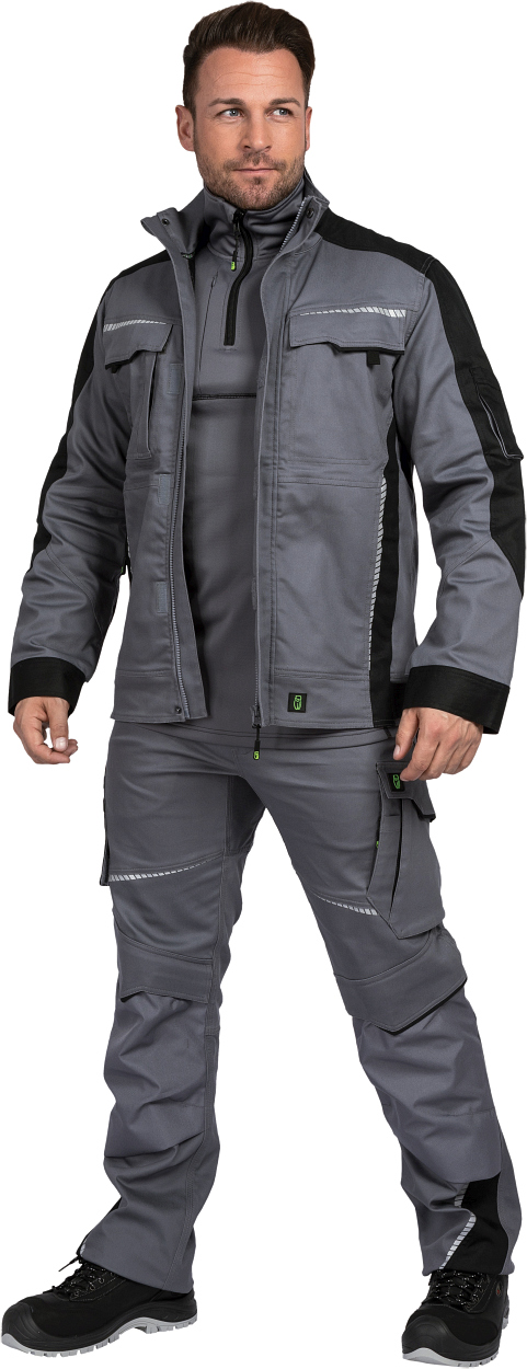Bundjacke Flex Line Grau/Schwarz FLEXJ, Gr. 2XL von Leibwächter