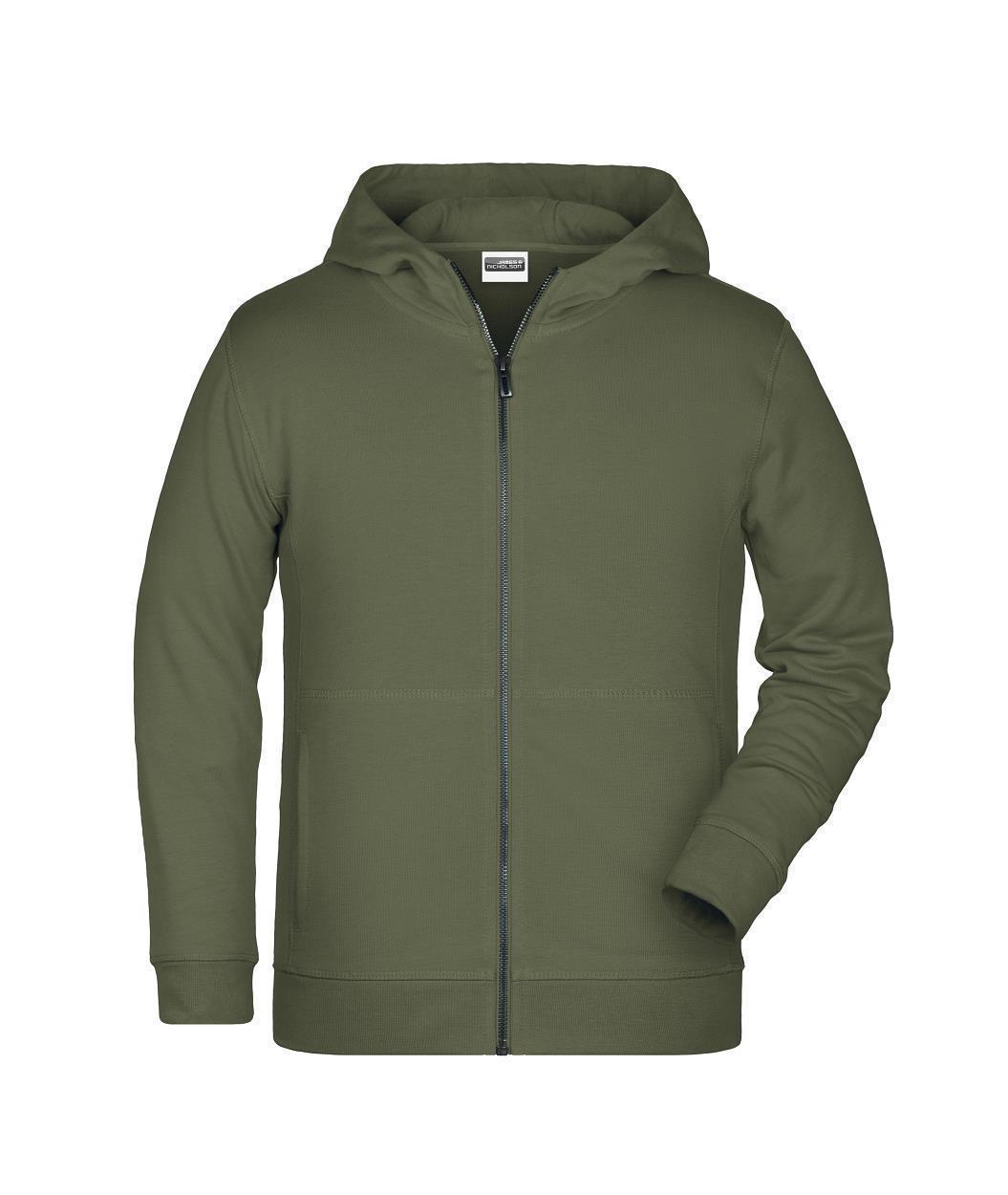Children's Zip Hoody OCS Blended & RCS "8026K" in Olive, Größe 2XL - Daiber