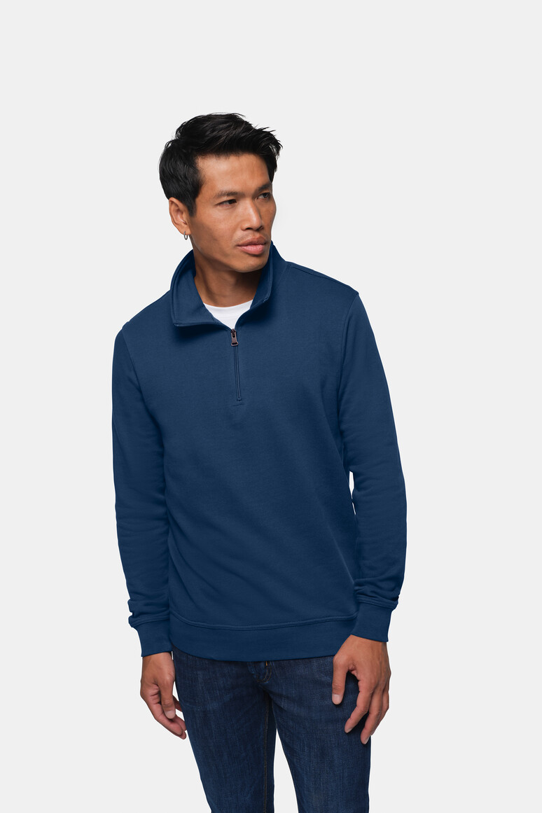 HAKRO 451 Zip-Sweatshirt Premium in Marine, Größe 3XL