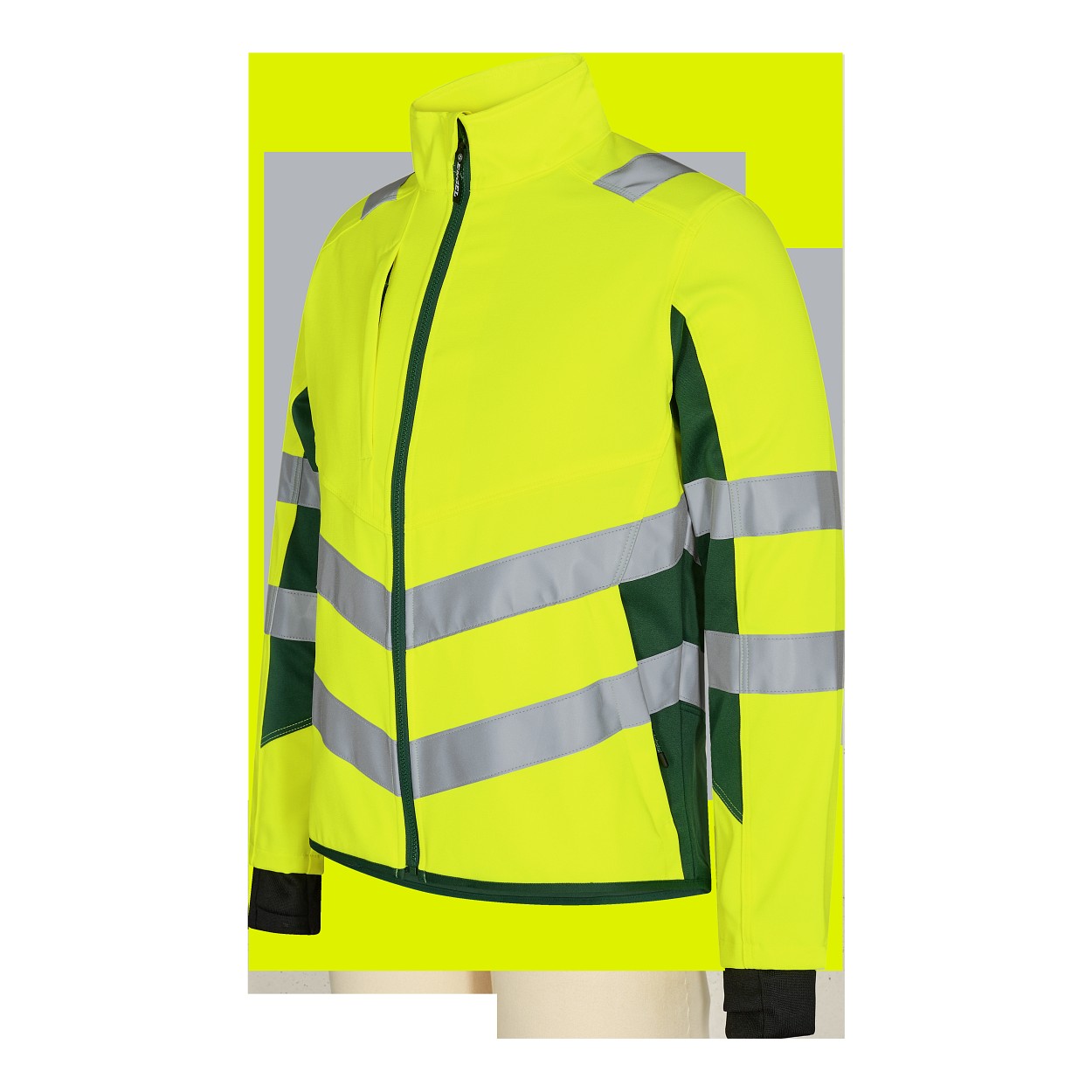 ENGEL Safety Arbeitsjacke mit 2-Wege-Stretch in Gelb/Grün, Größe XS
