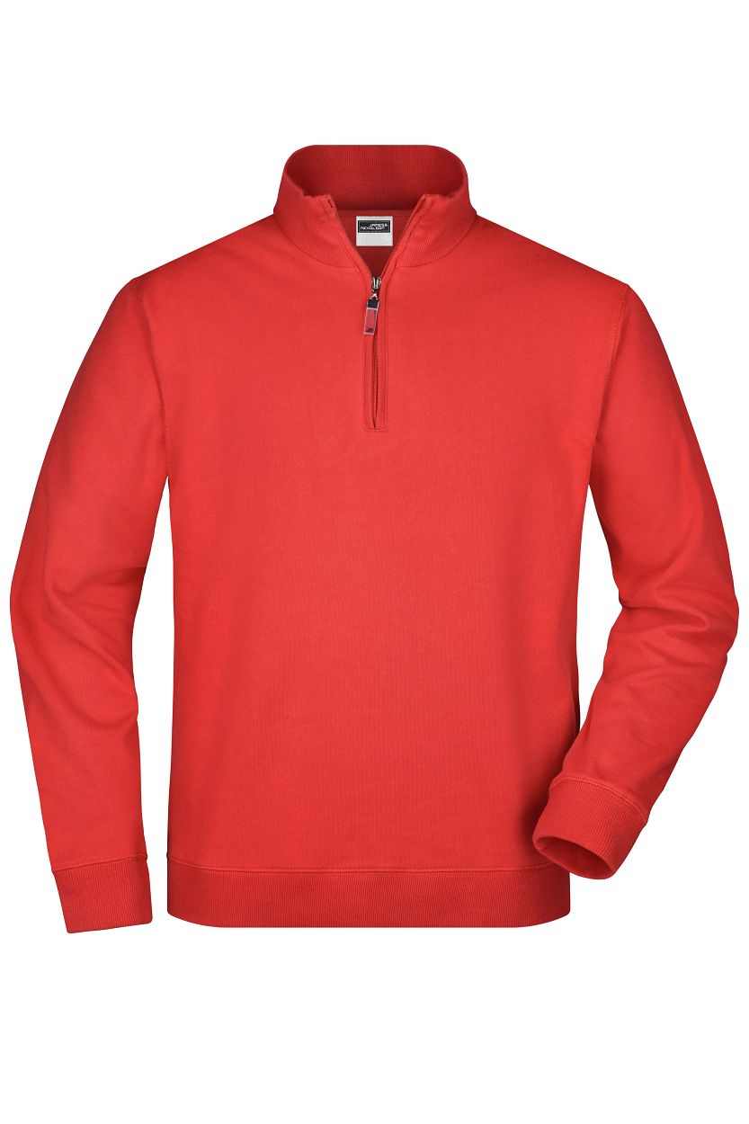 Round-Neck Zip "JN352" in Red, Größe 3XL - Daiber