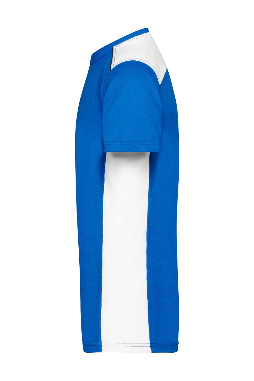 Men's Workwear T-Shirt - COLOR - "JN860" in Royal/White, Größe 6XL - Daiber