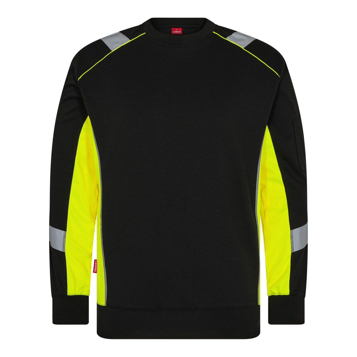 ENGEL Cargo Sweatshirt in Schwarz/Gelb, Größe XS