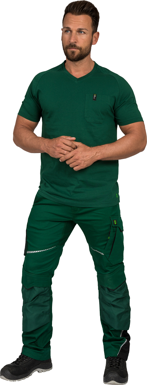 T-Shirt V-Neck "Uwe" Flex Line Grün FLEXT, Gr. 3XL von Leibwächter T-Shirt V-Neck Uwe FLEXT01 Flex Line in Grün, Gr. XS von Leibwächter