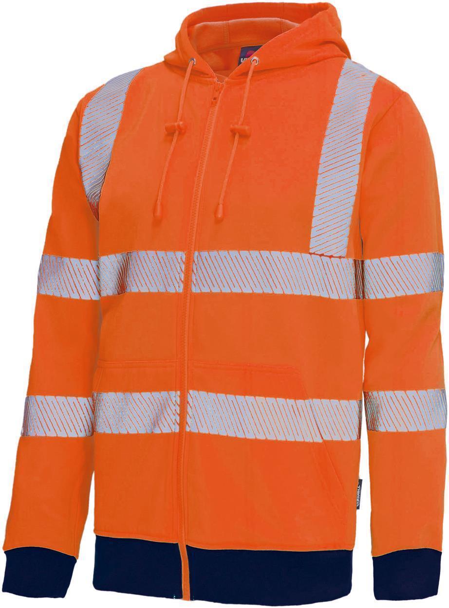 Sweatjacke leuchtorange-marine in Gr. XXL von Vizwell
