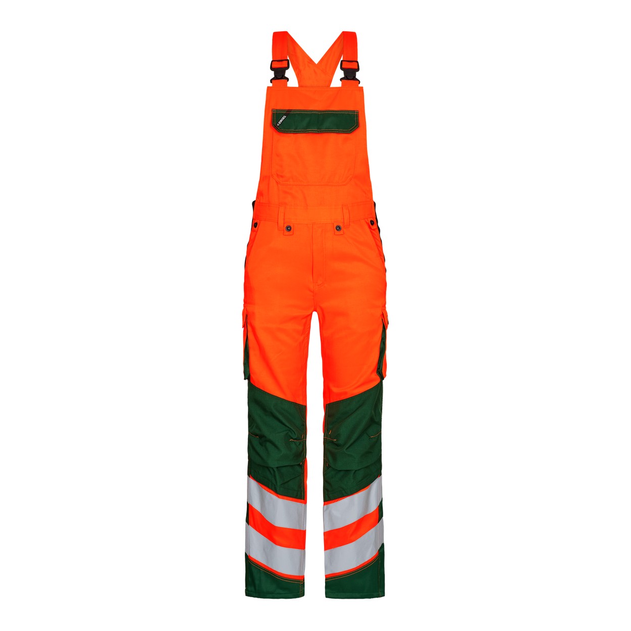 ENGEL Safety Light Latzhose in Orange/Grün, Größe 106
