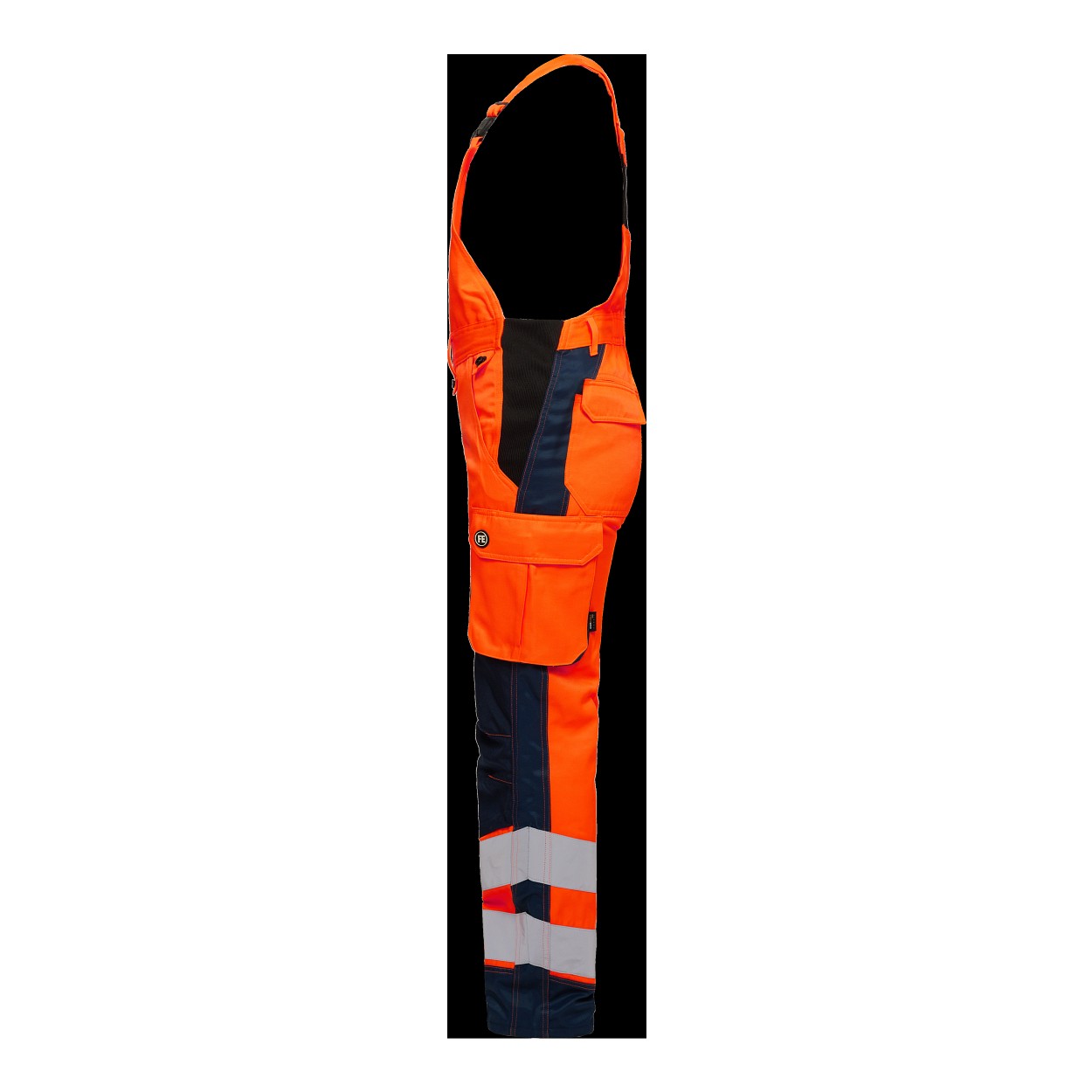ENGEL Safety Light Damen Latzhose in Orange/Blue ink, Größe 48