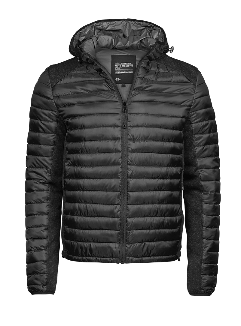 Men´s Hooded Outdoor Crossover Jacket in Black, Größe L von Tee Jays