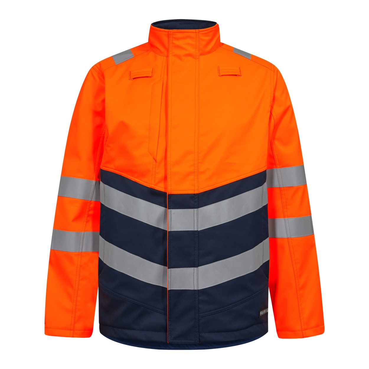 ENGEL Safety+ Softshelljacke in Orange/Blue ink, Größe XS