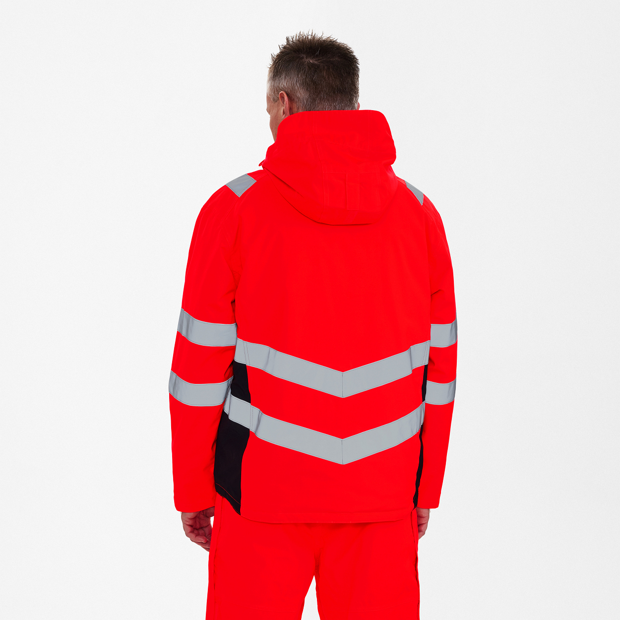 ENGEL Safety Winterjacke in Rot/Schwarz, Größe XS