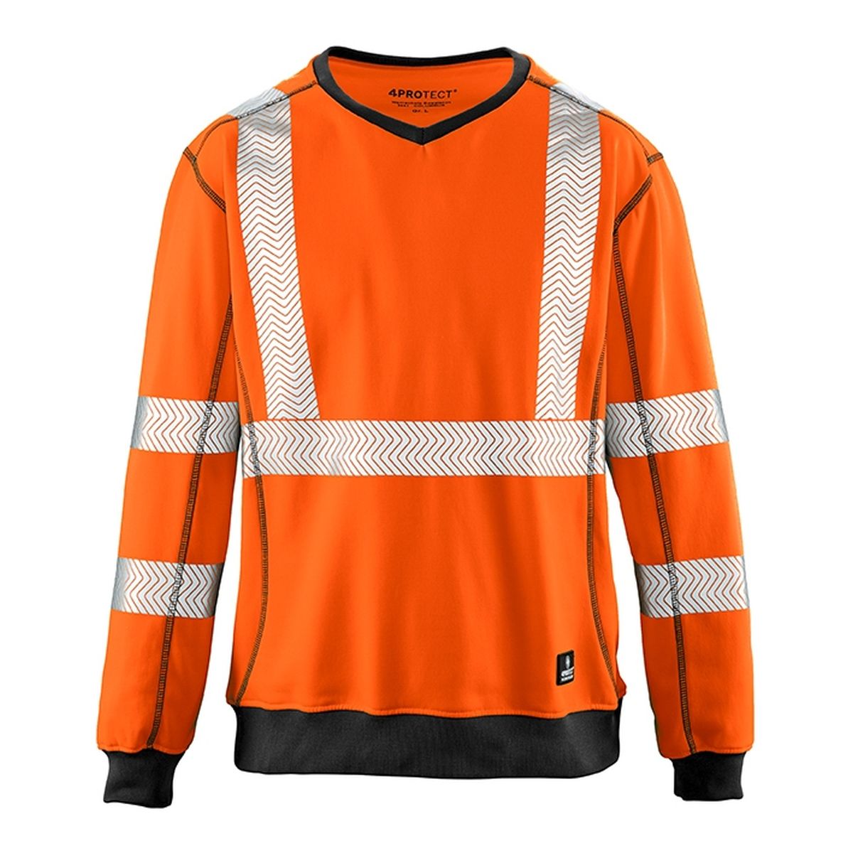 4PROTECT® Warnschutz-Sweatshirt COLUMBUS in Orange, Größe 6XL