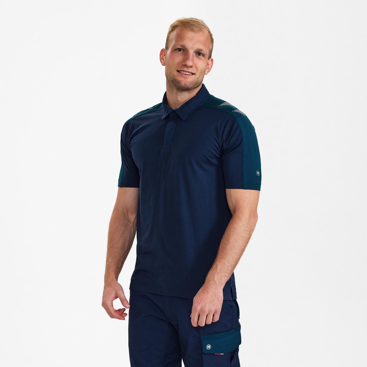 ENGEL Galaxy Poloshirt in Blue Ink/Dark Petrol, Größe XS