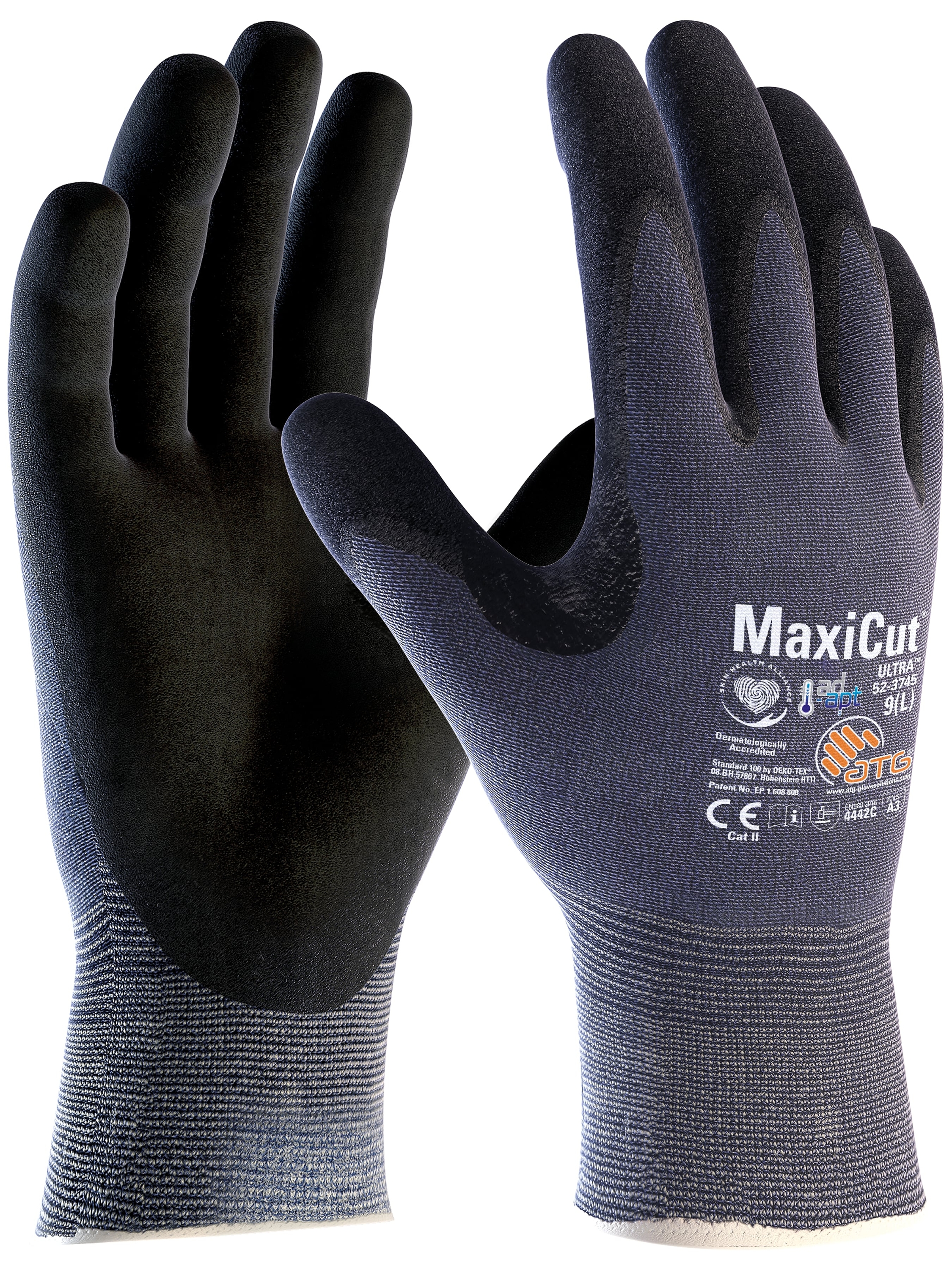 MaxiCut® Ultra™ AD-APT® Schnittschutz-Strickhandschuhe (52-3745) in Blau, Größe 6