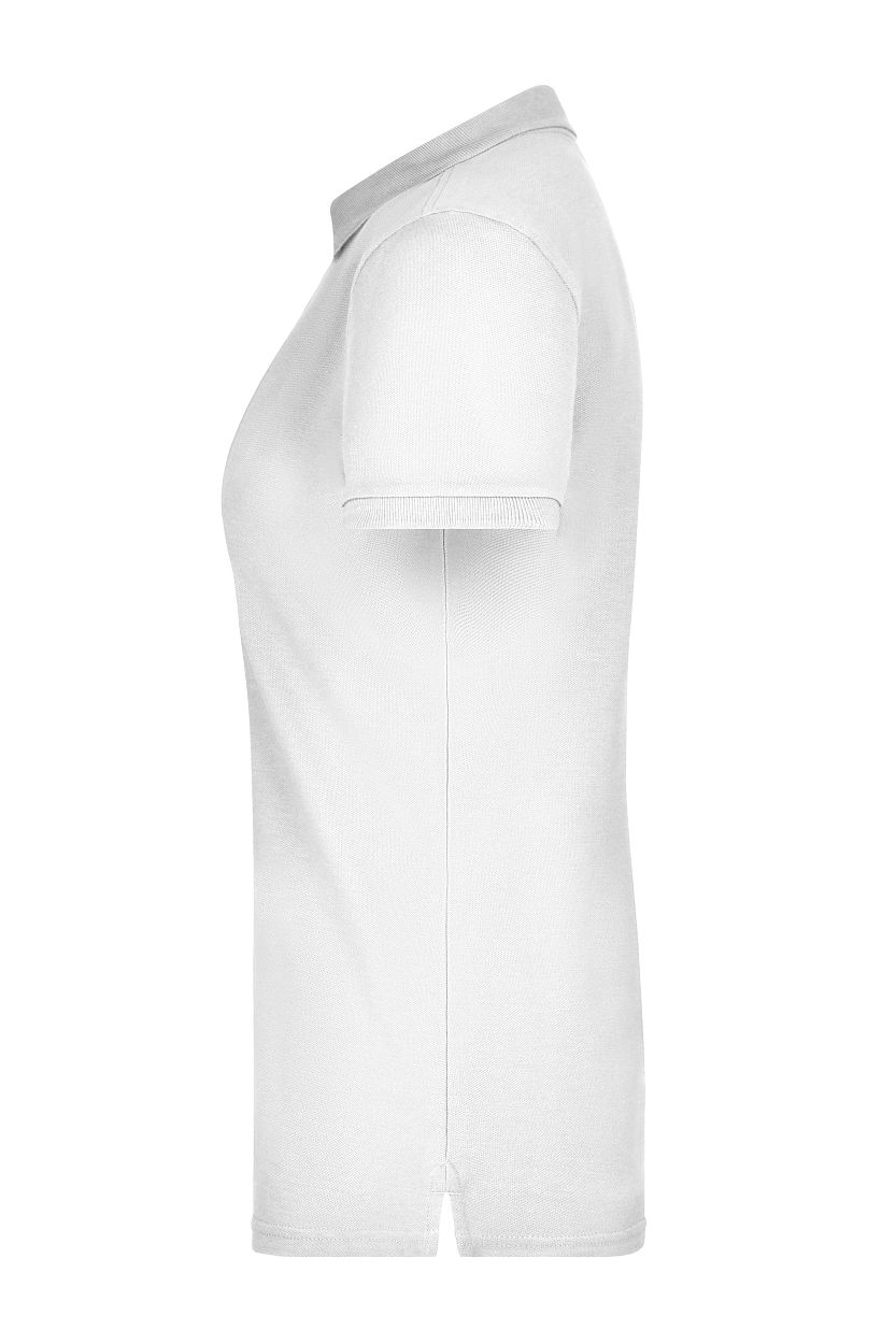 Ladies' Elastic Polo Piqué "JN709" in White, Größe 2XL - Daiber