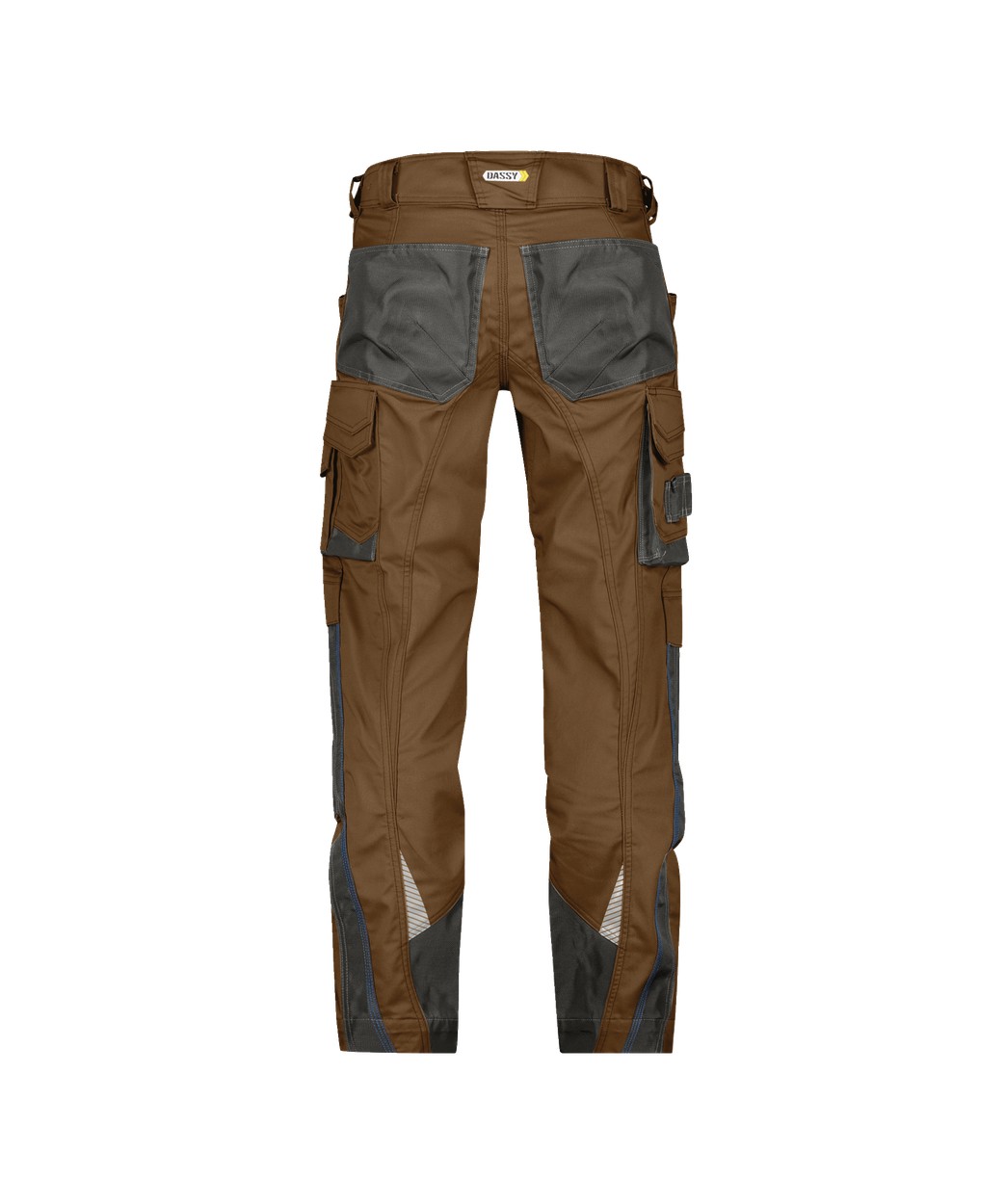 Arbeitshose mit Kniepolstertaschen "DASSY® Nova" in LEHMBRAUN/ANTHRAZITGRAU, Größe 58 - kurzer Schritt PESCO63