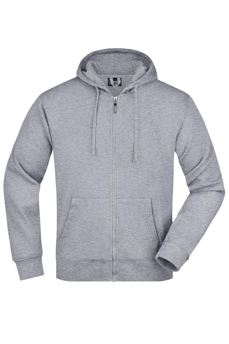 Men's Hooded Jacket "JN042" in Grey-Heather, Größe 3XL - Daiber