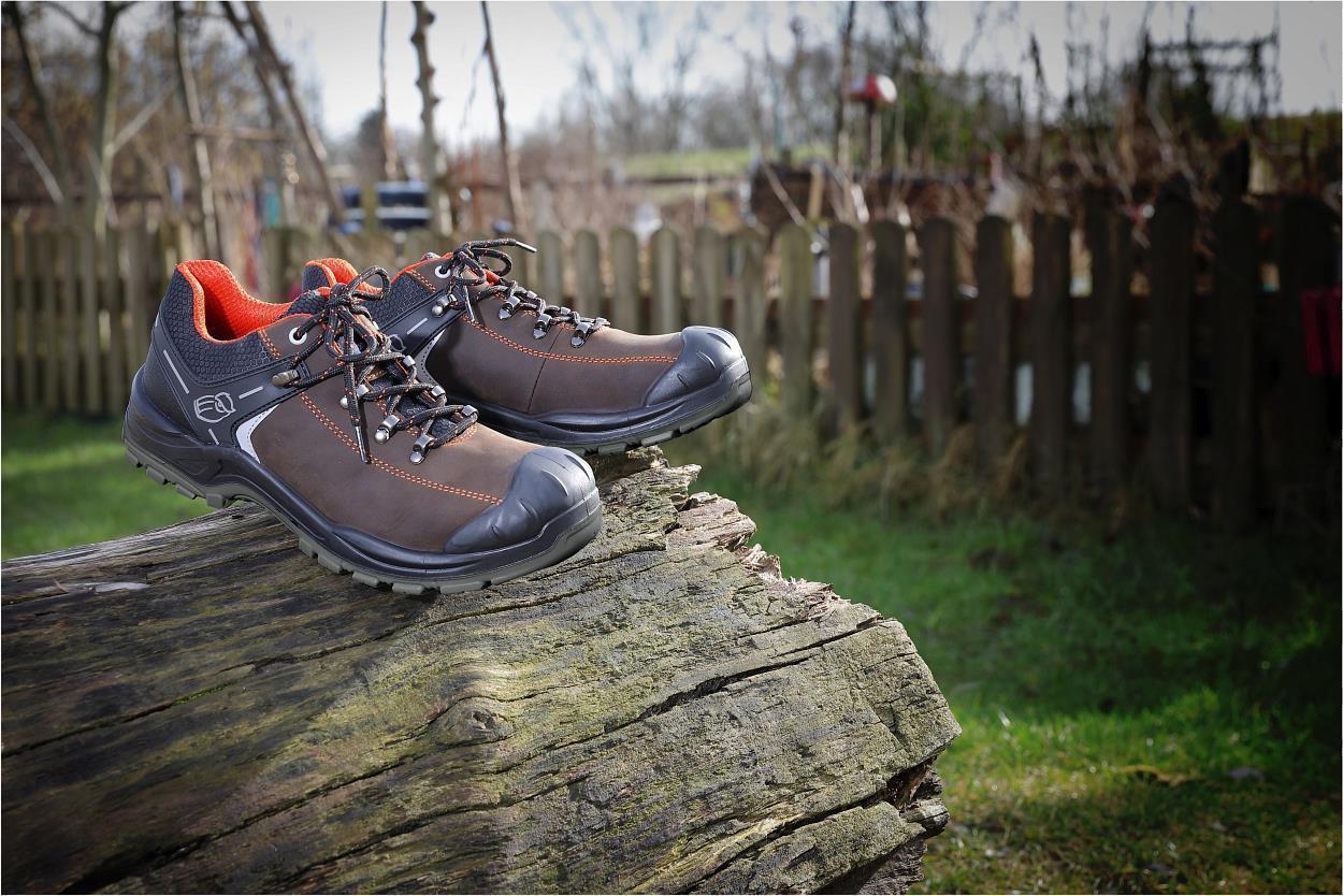 Halbschuh L3310 Parma in Grau/Braun/Rot, Gr. 48 von Leibwächter