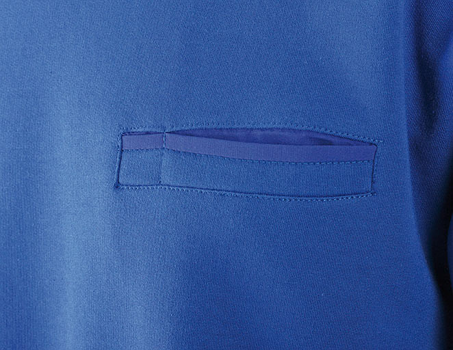 Men's Round Sweat Pocket "JN924" in White, Größe 3XL - Daiber