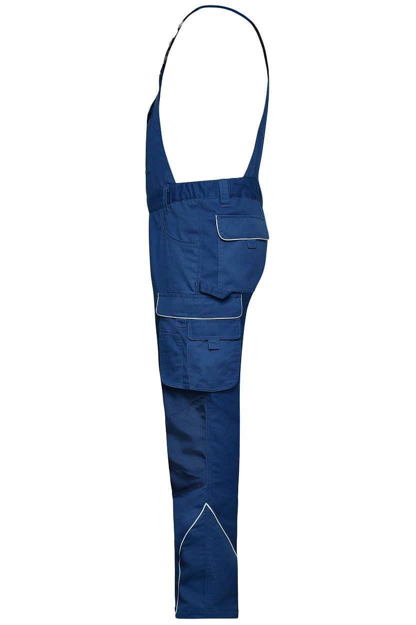 Workwear Pants with Bib - SOLID - "JN879" in Dark-Royal, Größe 62 - Daiber