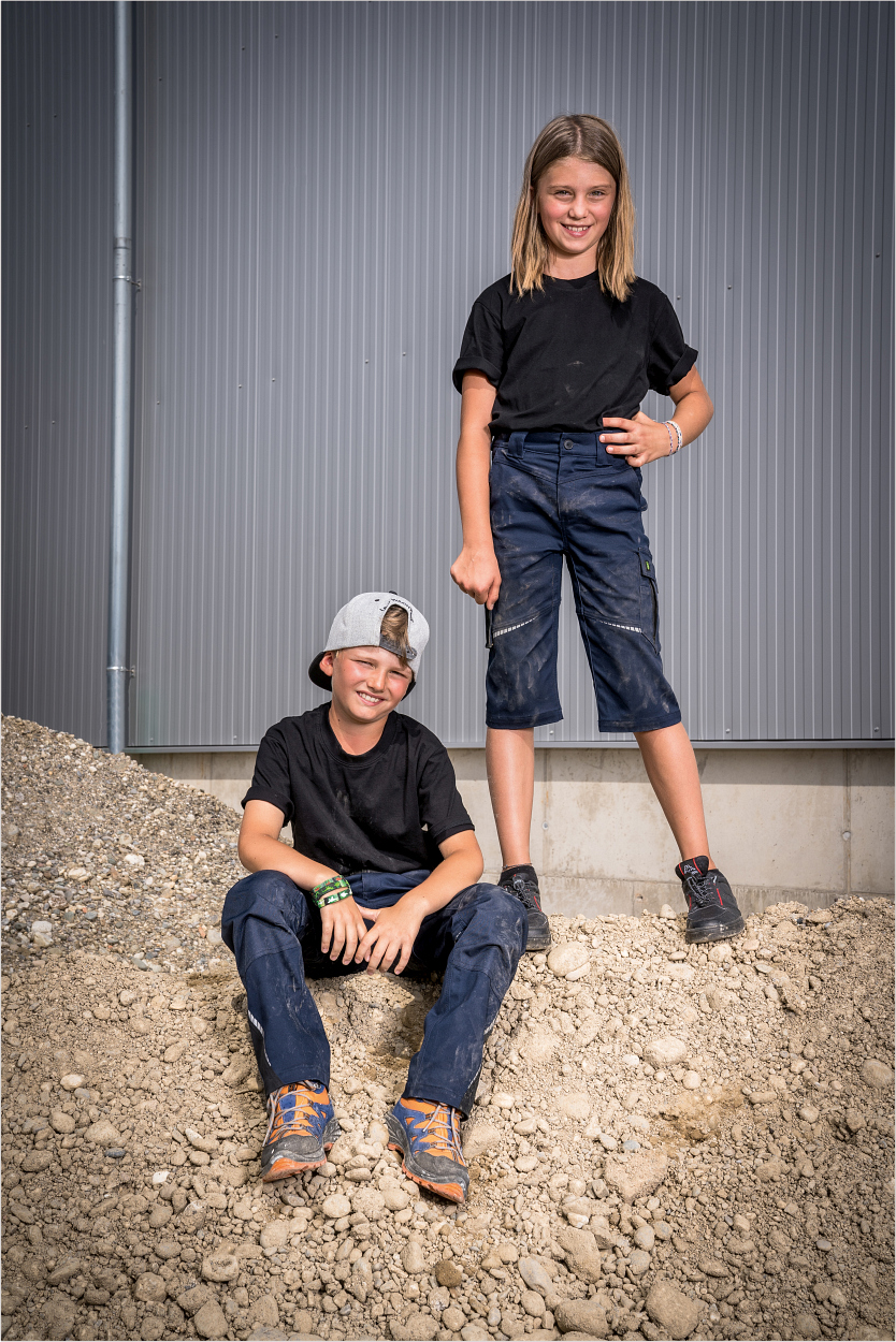 Kinder 3/4-Hose Flex Line Marine/Schwarz FLXKK, Gr. 158/ von Leibwächter