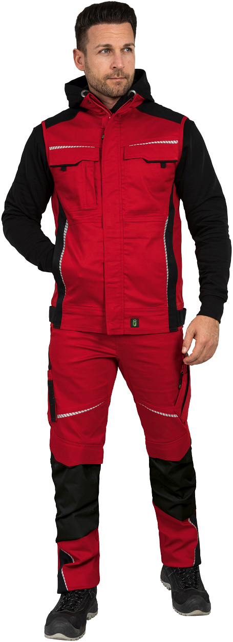 Weste Flex Line Rot/Schwarz FLEXV, Gr. 3XL von Leibwächter Weste Flex Line Rot/Schwarz FLEXV, Gr. 2XL von Leibwächter