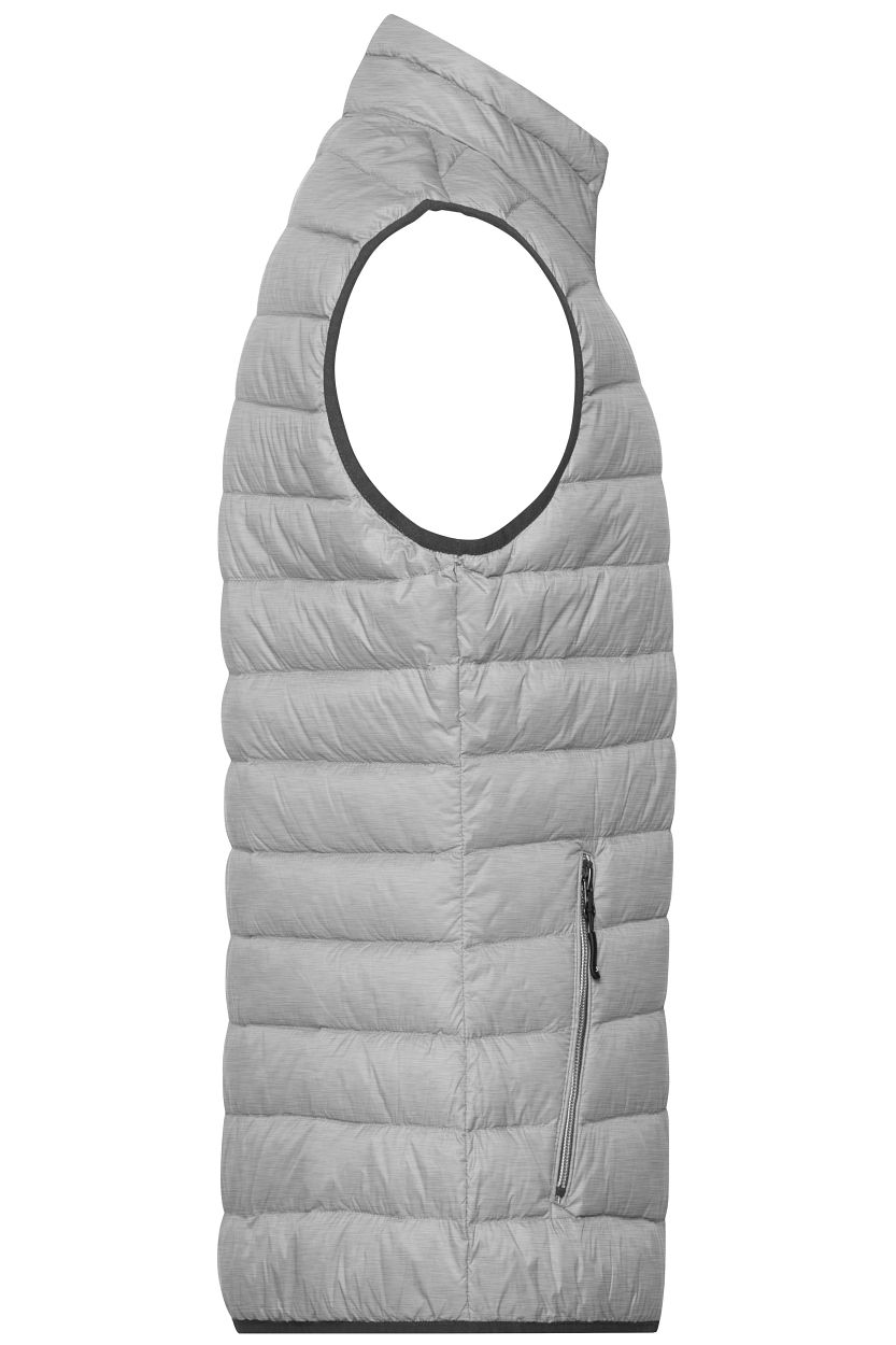 Men's Down Vest "JN1138" in Silver-Melange/Graphite, Größe 3XL - Daiber
