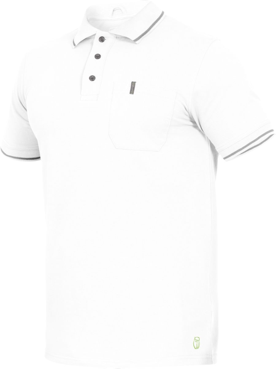 Polo-Shirt "Jens" Flex Line Weiß, Gr. 5XL - Leibwächter