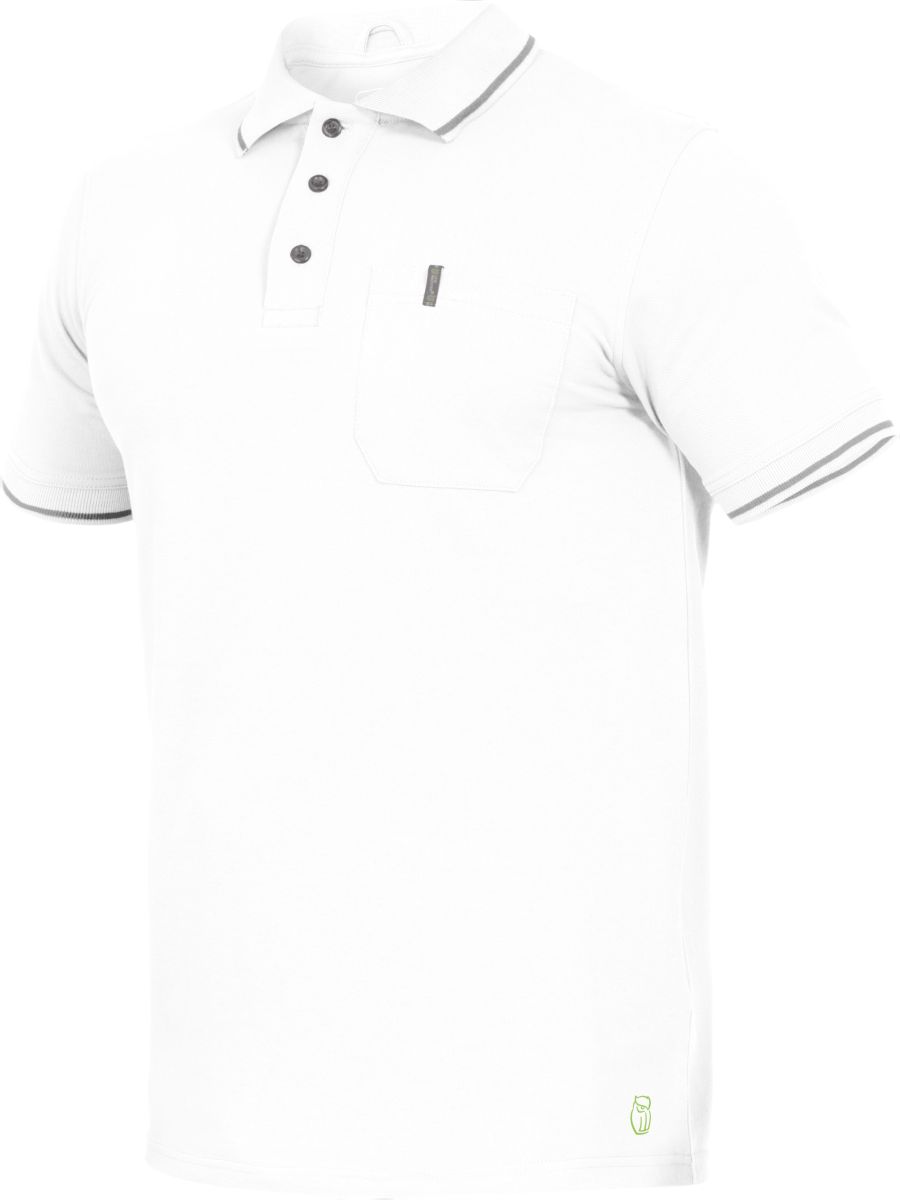 Polo-Shirt "Jens" Flex Line Weiß FLEXU, Gr. 5XL von Leibwächter