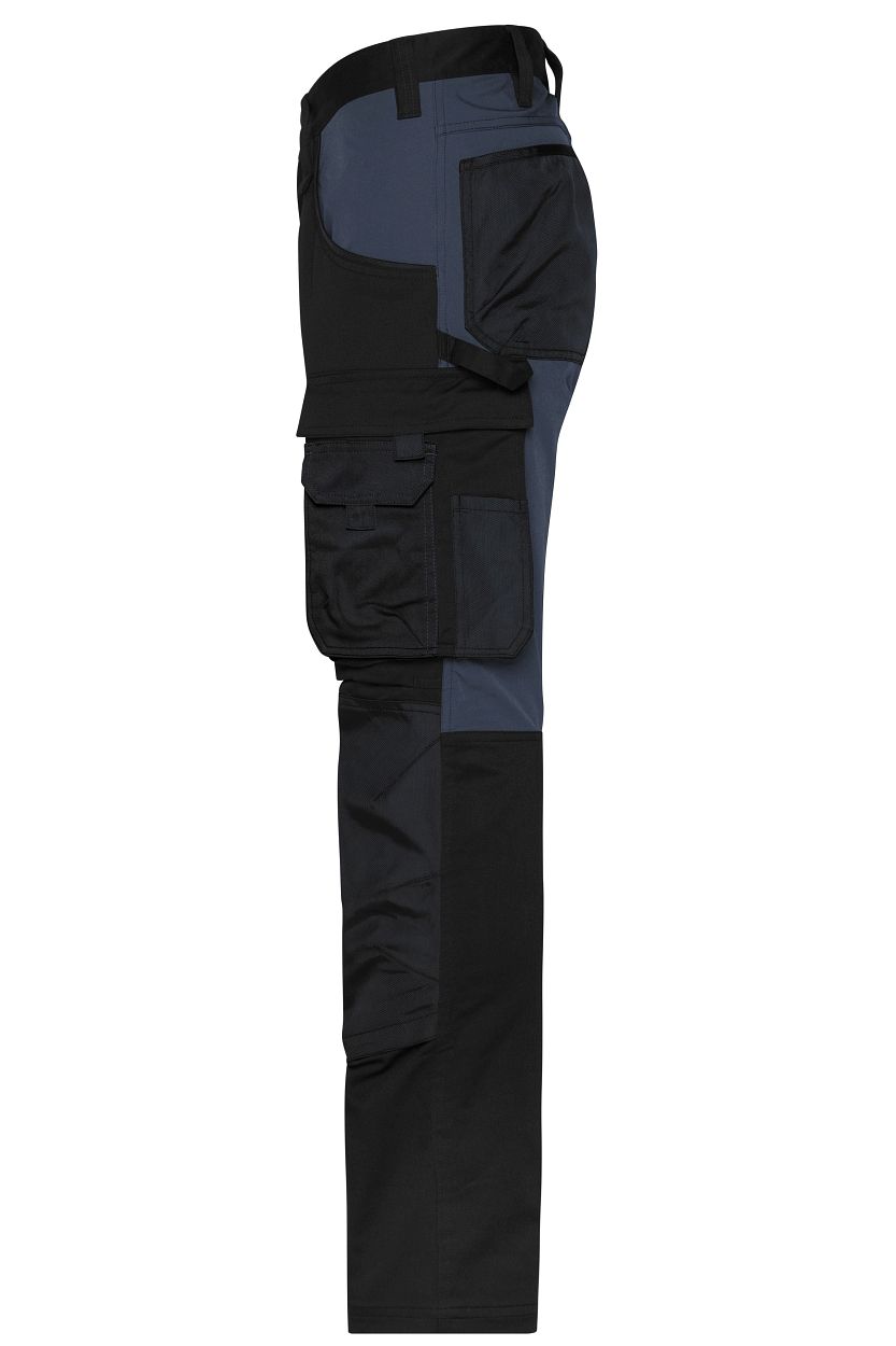 Workwear Stretch-Pants Slim Line GRS "JN1812" in Black/Carbon, Größe 110 - Daiber