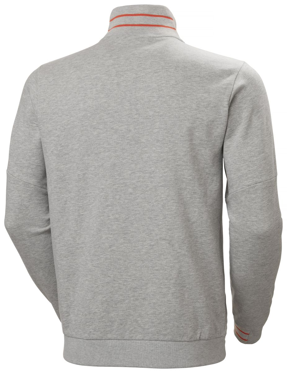Zip Sweatshirt Kensington in Grey Melange, Gr. 4XL von Helly Hansen Workwear