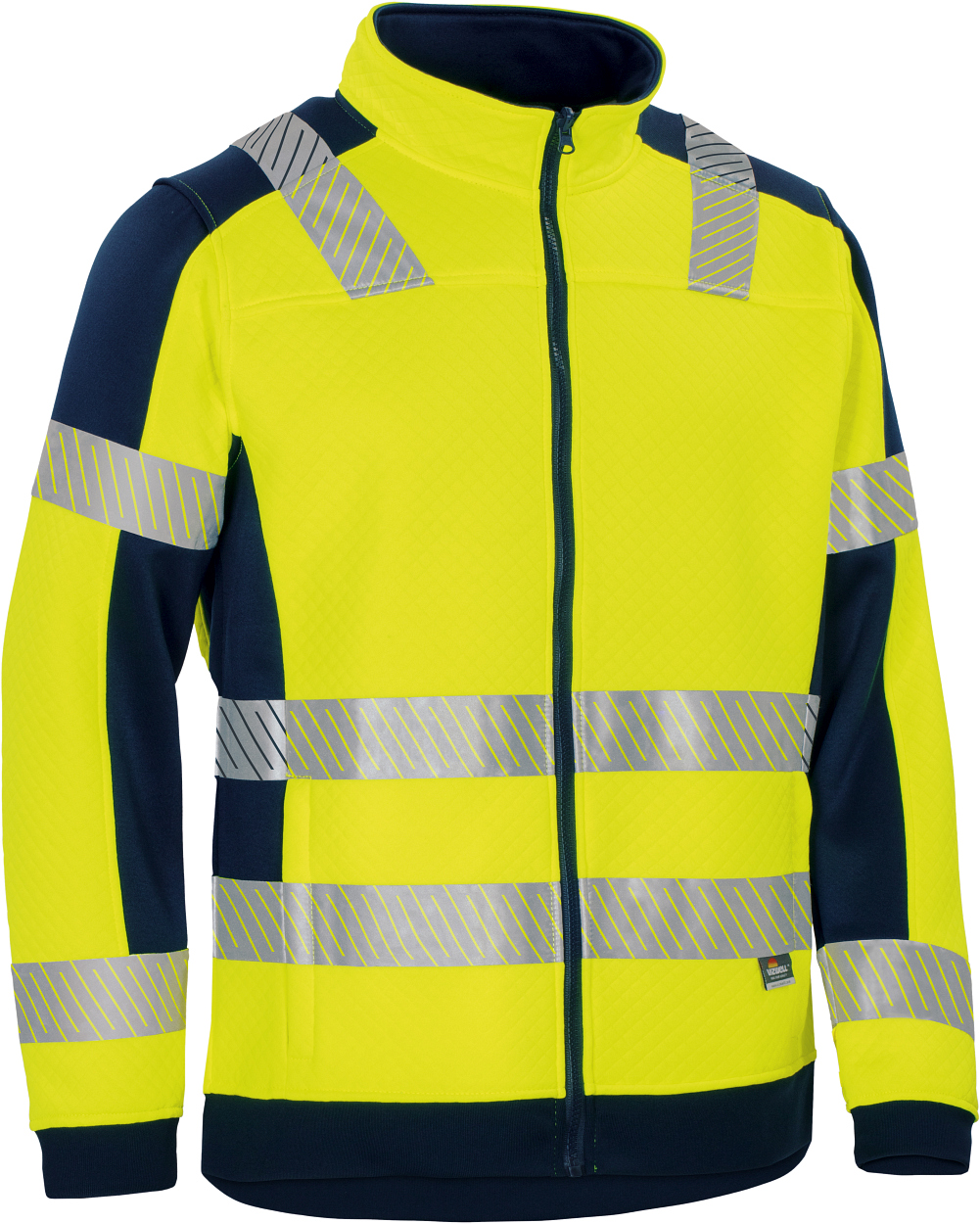 Warnschutz-Kontrast-Innenjacke leuchtgelb-marine in Gr. XXL von Vizwell