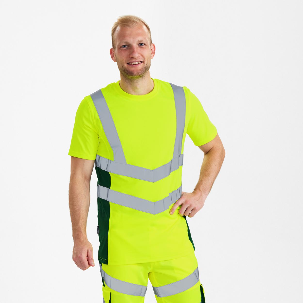 ENGEL Safety T-Shirt in Gelb/Grün, Größe XS