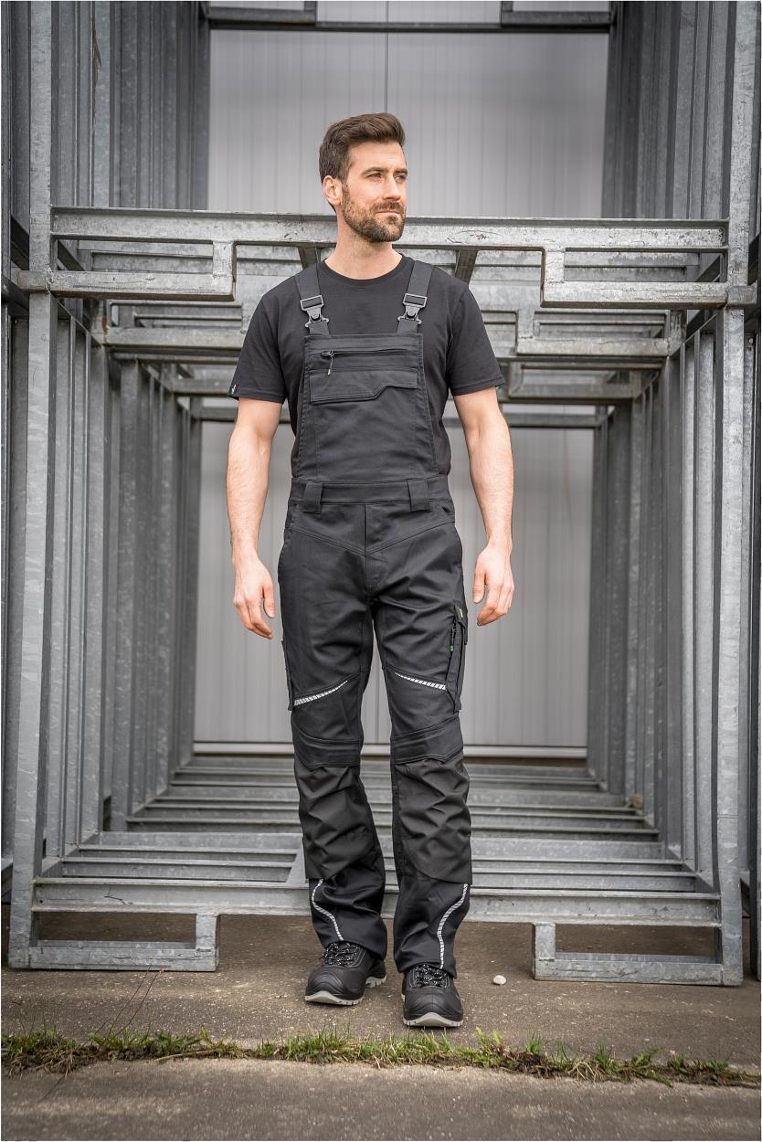 Latzhose FLEXL28 Flex Line in Anthrazit/Schwarz, Gr. 98 von Leibwächter