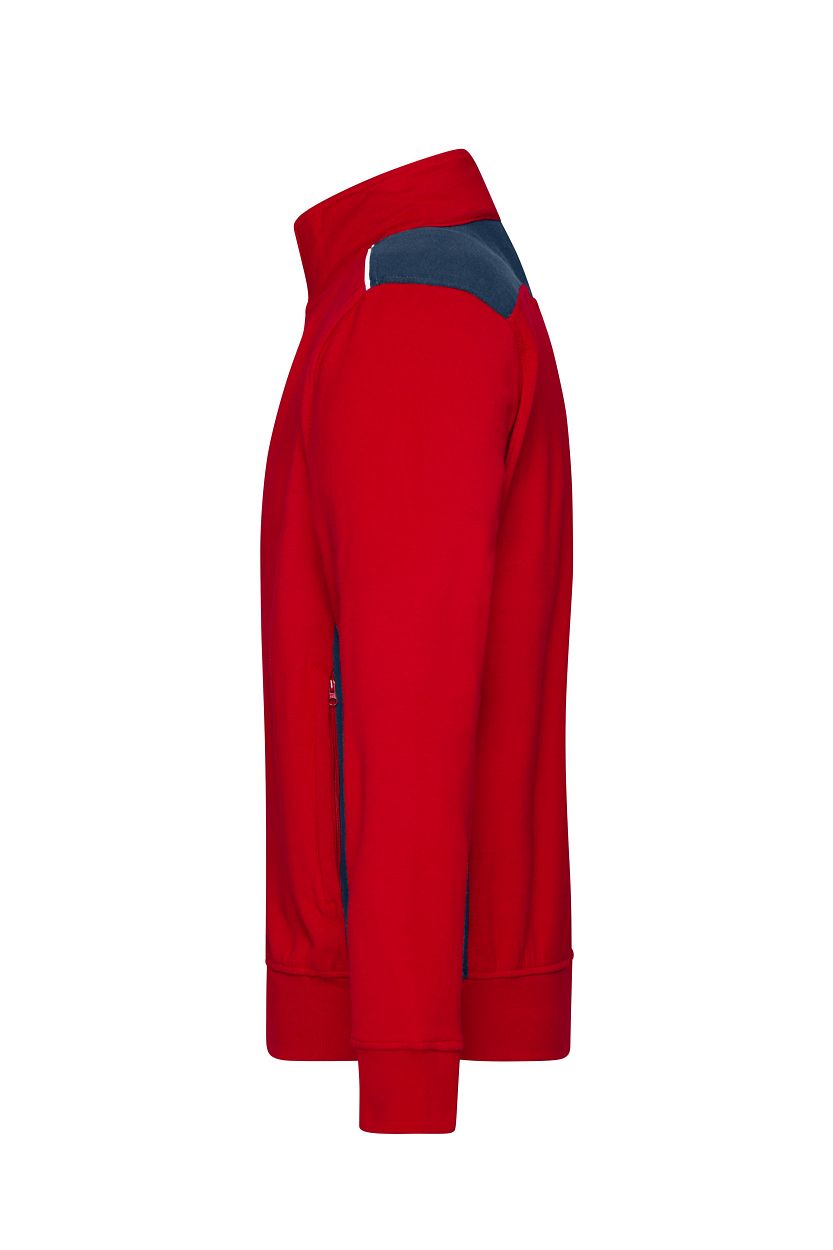 Workwear Sweat Jacket - COLOR - "JN870" in Red/Navy, Größe 6XL - Daiber