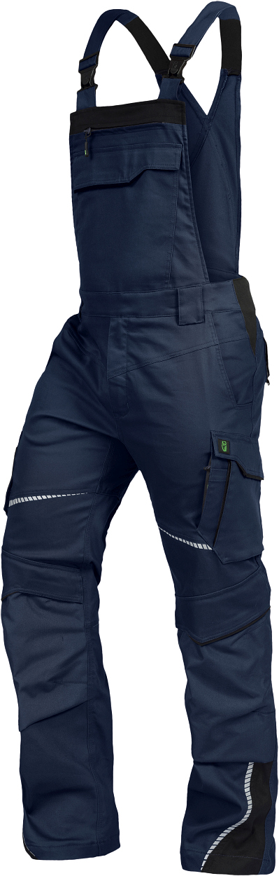 Latzhose FLEXL30 Flex Line in Marine/Schwarz, Gr. 72 von Leibwächter