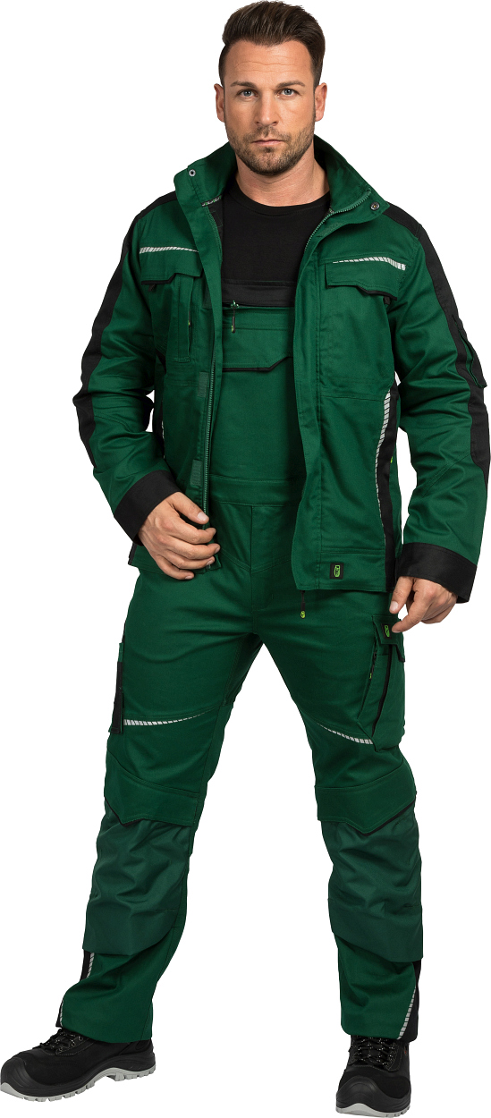 Bundjacke Flex Line Grün/Schwarz FLEXJ, Gr. 3XL von Leibwächter Latzhose Flex Line Grün/Schwarz FLEXL, Gr. 98 von Leibwächter