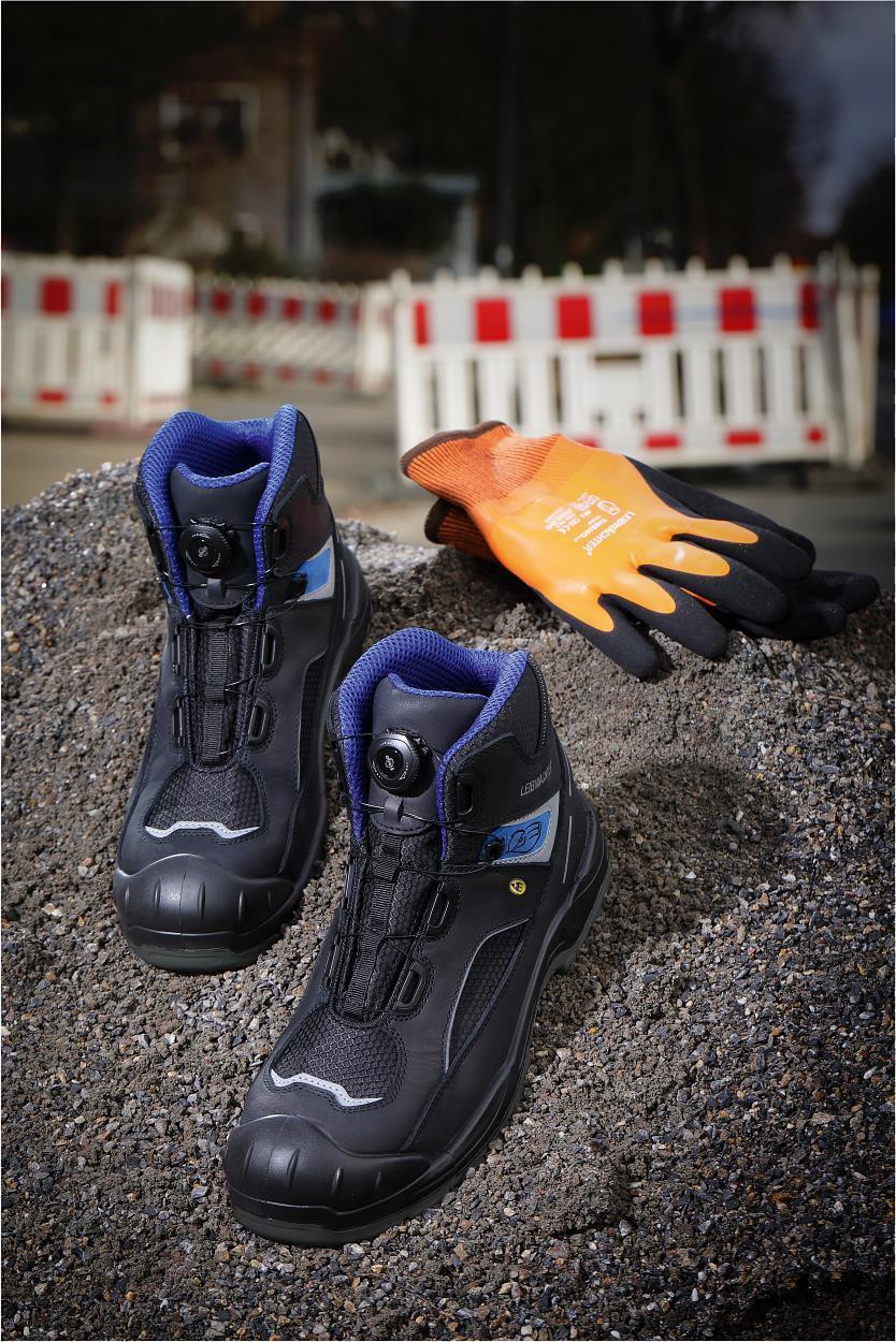 Stiefel niedrig L6141 Porto in Schwarz, Gr. 48 von Leibwächter