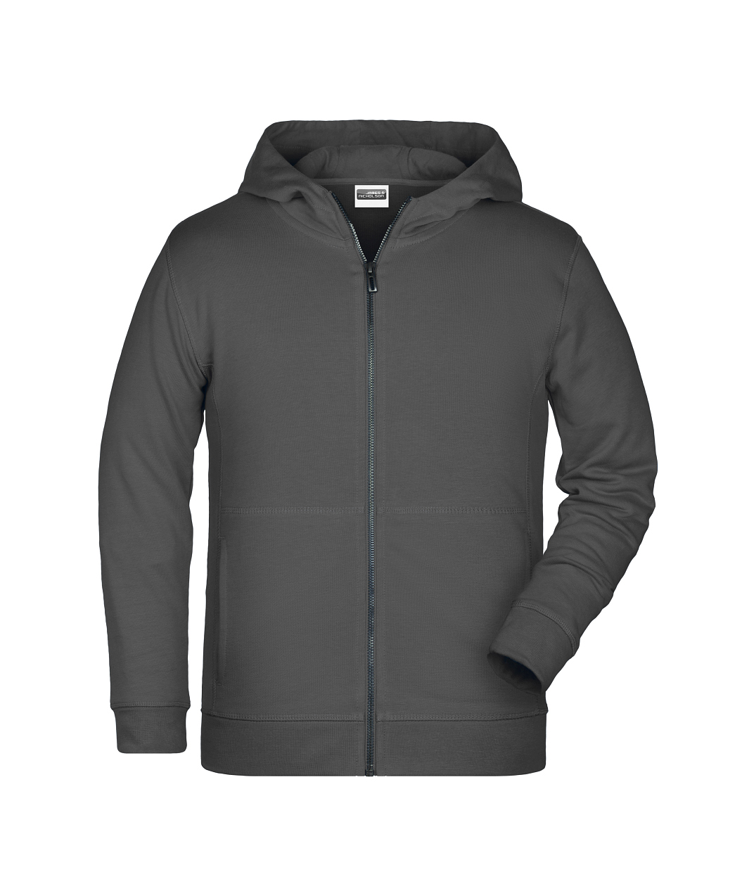 Children's Zip Hoody OCS Blended & RCS "8026K" in Graphite, Größe 2XL - Daiber