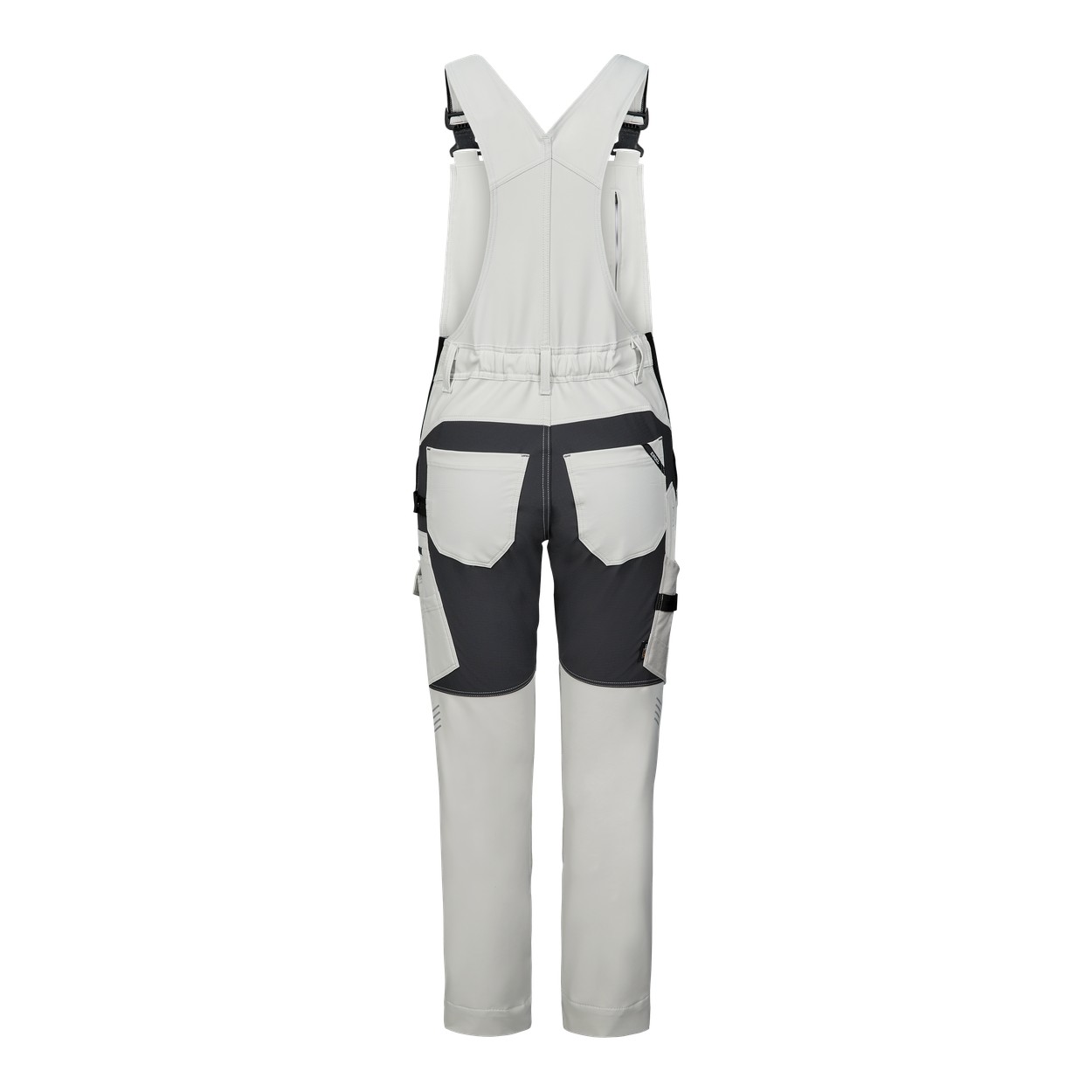ENGEL Entire Damen Latzhose mit 4-Wege-Stretch in Bone White / Anthracite Grey, Größe 48