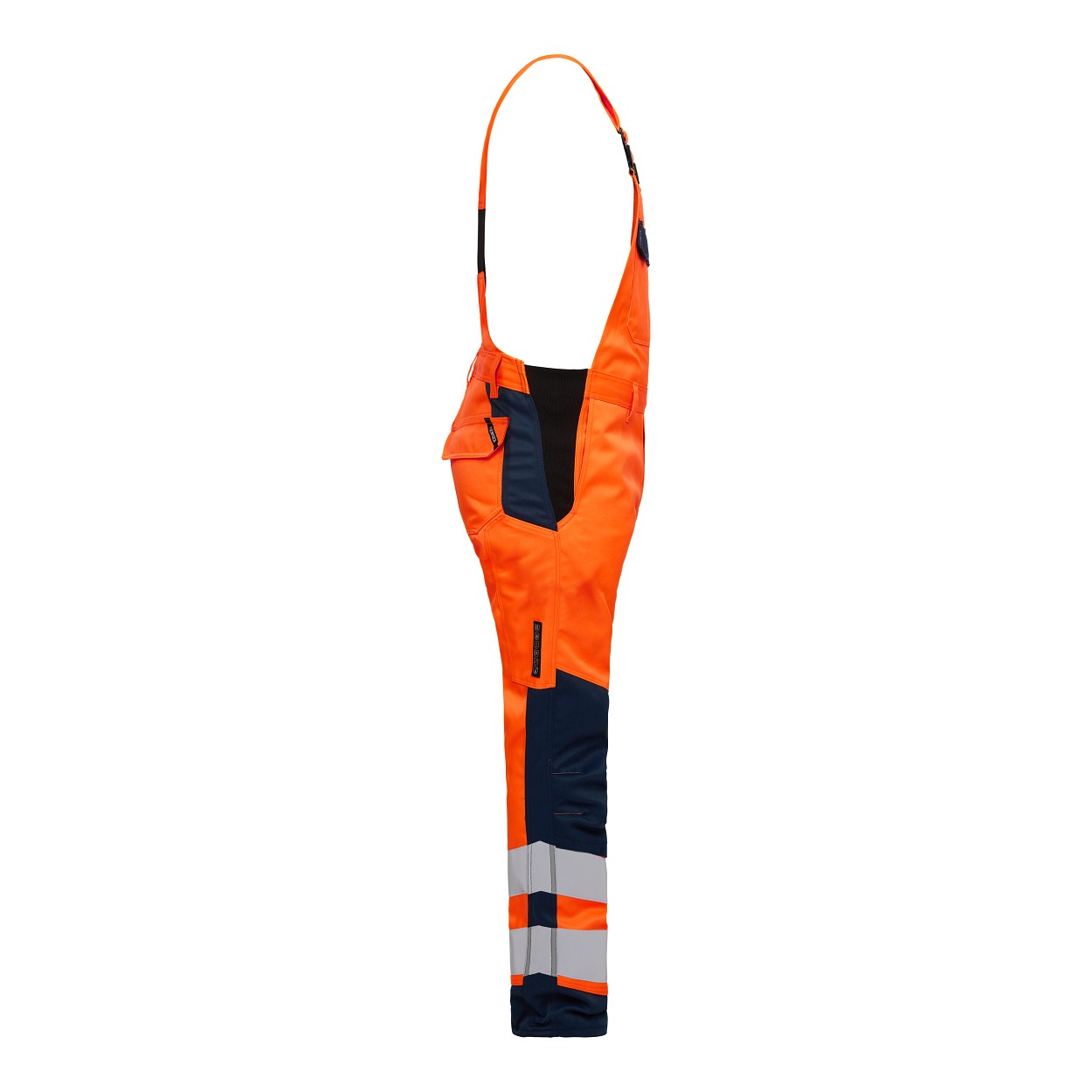 ENGEL Safety+ Latzhose in Orange/Blue ink, Größe 106