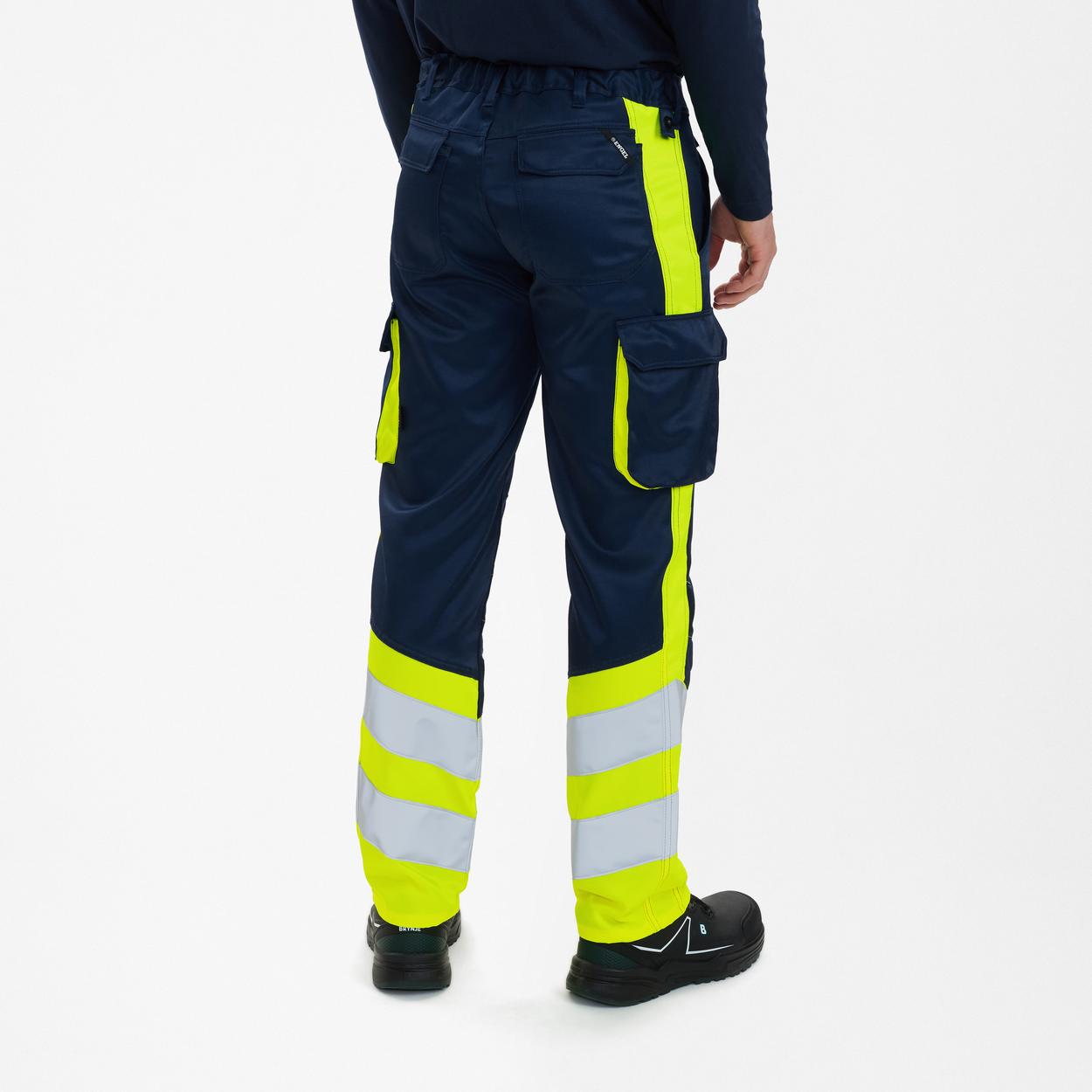 ENGEL Safety Light Arbeitshose in Blue Ink/Gelb, Größe 106