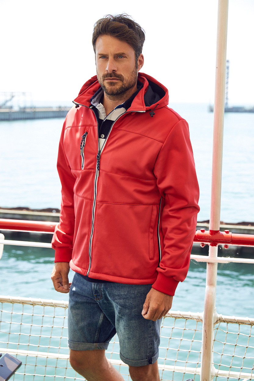 Men's Maritime Jacket "JN1078" in White/White/Navy, Größe 3XL - Daiber