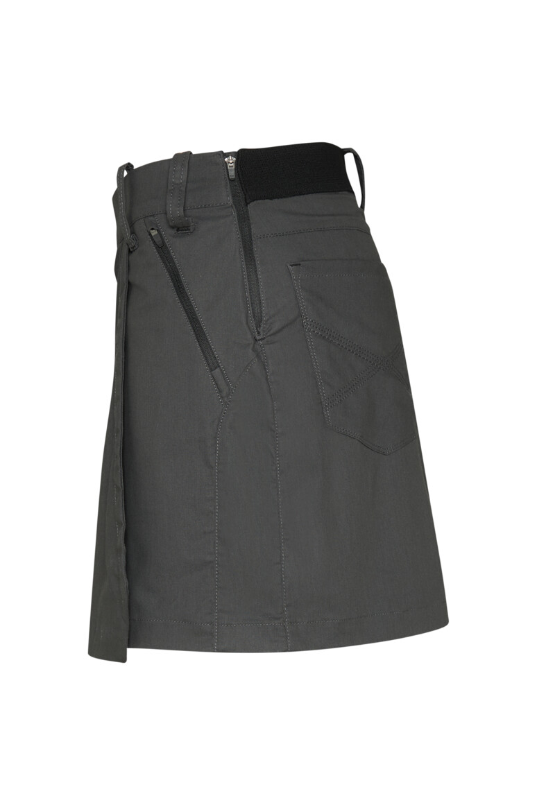 HAKRO 712 DAMEN PERFORMANCESKORT X-STRETCH in Karbongrau, Größe 3XL