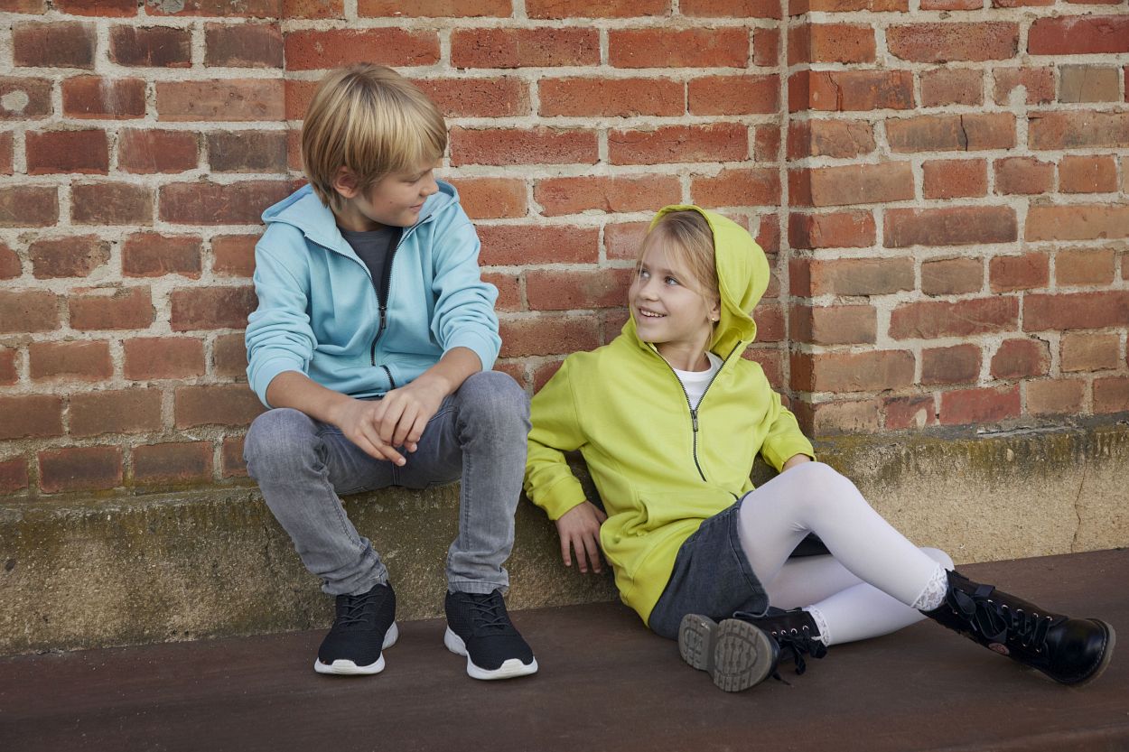 Children's Zip Hoody OCS Blended & RCS "8026K" in Wine, Größe 2XL - Daiber