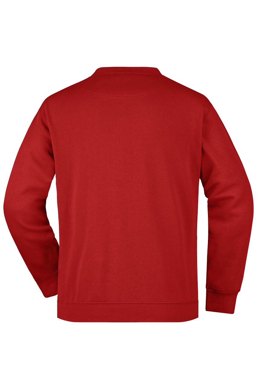 Men's Round Sweat Pocket "JN924" in Red, Größe 3XL - Daiber